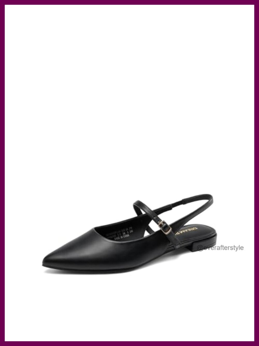 Women's Slingback Pointed Toe Flats Faux Leather Dressy Casual Shoes